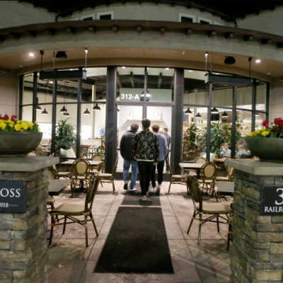 Front door to the Albatross Restaurant in Danville, CA