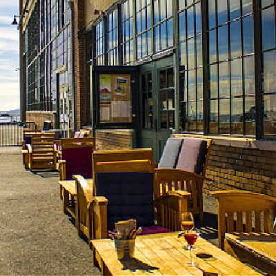 Entrance to the Assemble Restaurant in Richmond, CA