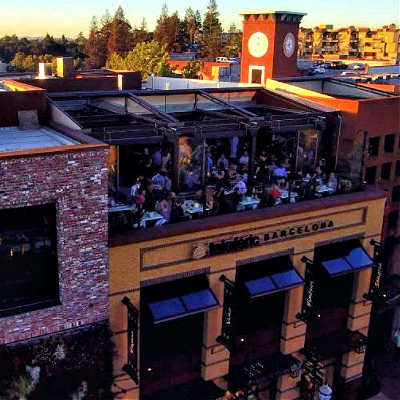 View from across the street at the Rooftop Bar Restaurant, Walnut Creek, CA