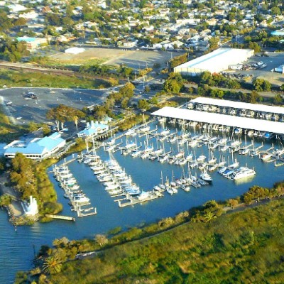 Overhead view of Antioch Marina from the Northwest