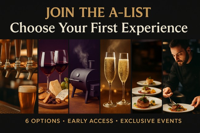 Join the A-List - Choose Your First Experience