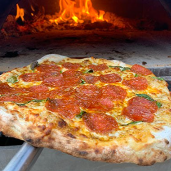 Wood Fired Pepperoni Pizza $18