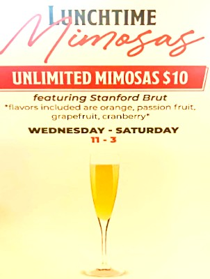Unlimited Lunchtime Mimosa $10