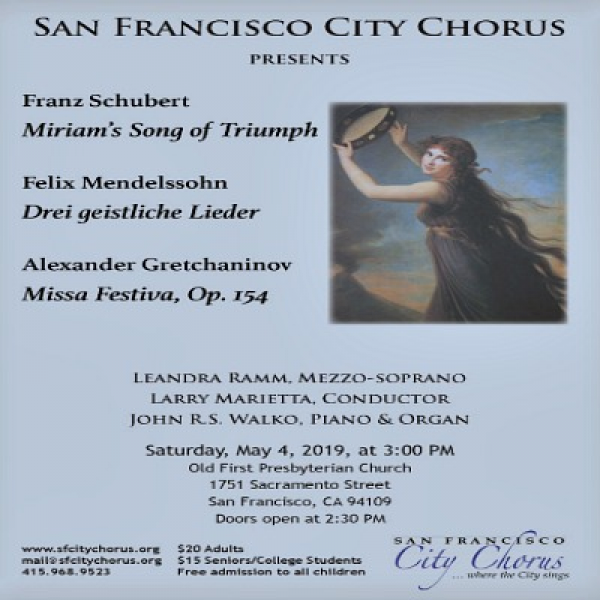 SF City Chorus Spring Concert Event Calendar Contra Costa Live