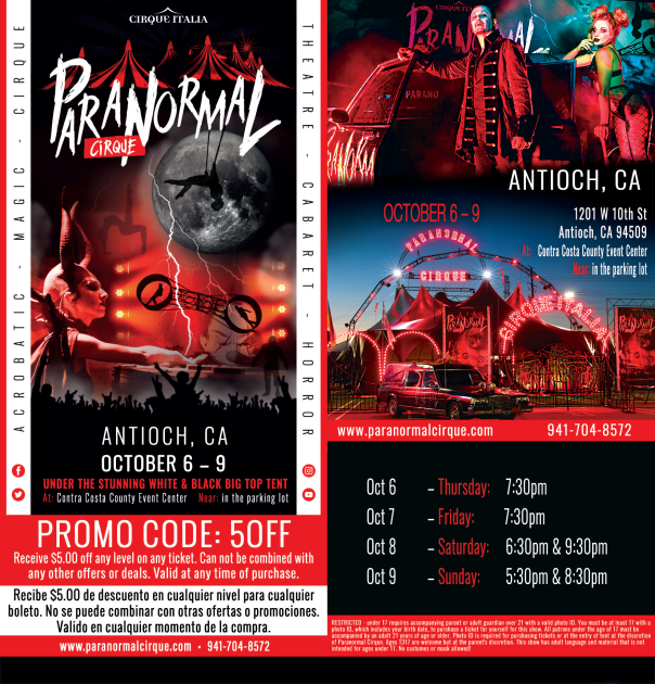 Paranormal Cirque - 4 Days of Big-Top Entertainment | Event Calendar | Contra  Costa Live