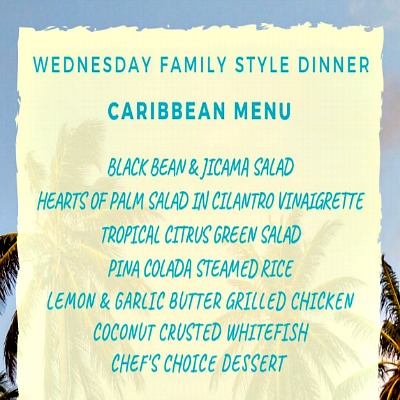 WEDNESDAY FAMILY BUFFET CARIBBEAN CUISINE NIGHT