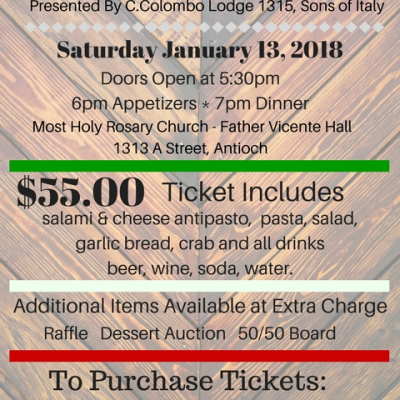 SONS OF ITALY CRAB FEED