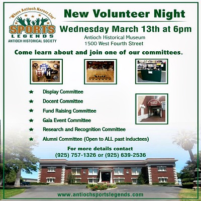 Antioch Sports Legends New Volunteer Night