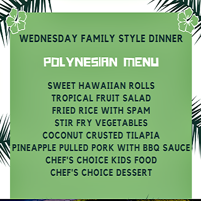 Wednesday Family Buffet Polynesian Night