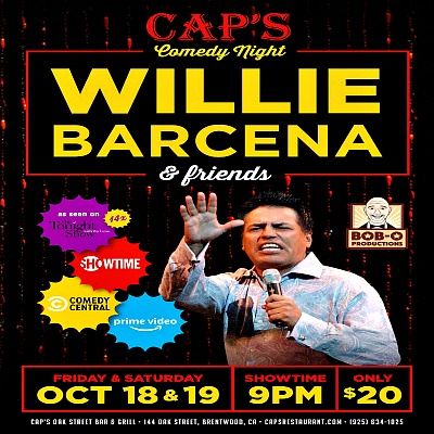 Willie Barcena Comedy 10/18 & 10/19