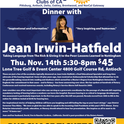 Dinner with Jean Irwin-Hatfield