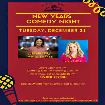 New Years Eve Comedy Dinner Show!