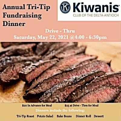 KIWANIS CLUB TRI-TIP DINNER FUNDRAISER DRIVE-UP