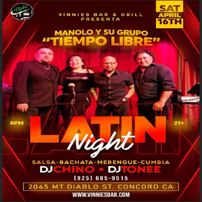 LATIN DANCE NIGHT w/CHINO&TONEE