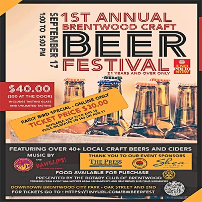 BRENTWOOD CRAFT BEER FESTIVAL 2022 | Event Calendar | Contra Costa Live