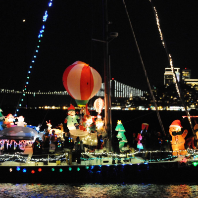Lighted Boat Parade and Fireworks in Sausalito