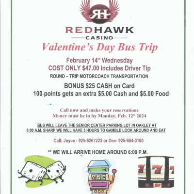 RedHawk Casino Bus trip
