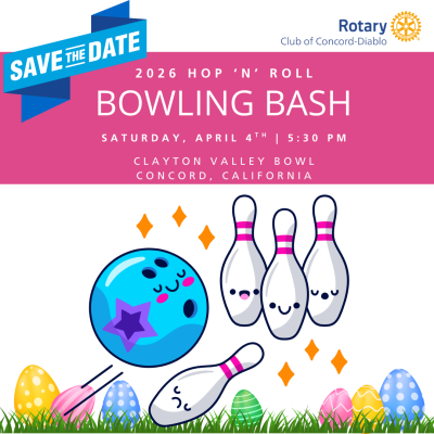 2026 Hop 'N' Roll Bowling Bash, presented by the Rotary Club of Concord-Diablo