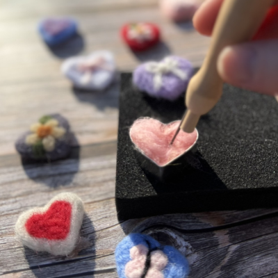 Needle Felting at the Galindo Home