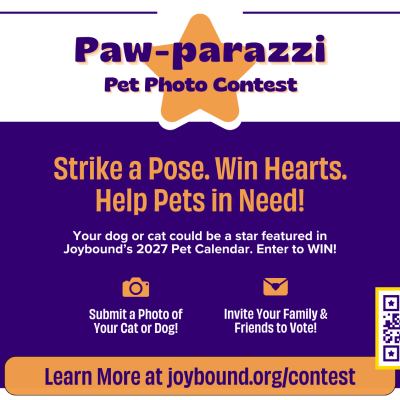 Joybound People & Pets 2026 Paw-parazzi Pet Photo Contest