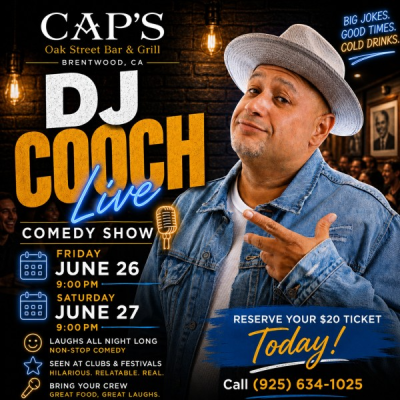 Cap's Comedy Night with DJ COOCH