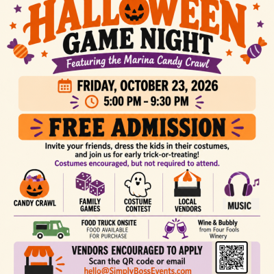 Waterfront Halloween Game Night featuring the Marina Candy Crawl