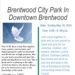 Prayer Event for the City of Brentwood and the surrounding East Contra Costa County