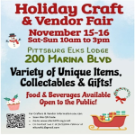 Pittsburg Elks "Holiday Craft & Vendor Fair"