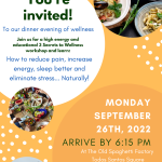 Evening of Wellness, Dinner with the Doc!