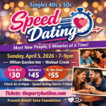 Speed Dating Party for 40s/50s at Brand New WC Hotel
