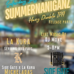 Pint Pours of Hazy Double IPA at Side Gate Brewery's Summernaniganz