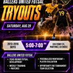 Ballers United Futsal Tryouts – Boys 2013–2016