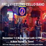Freewheelers Cello Band at the Bridgehead café!